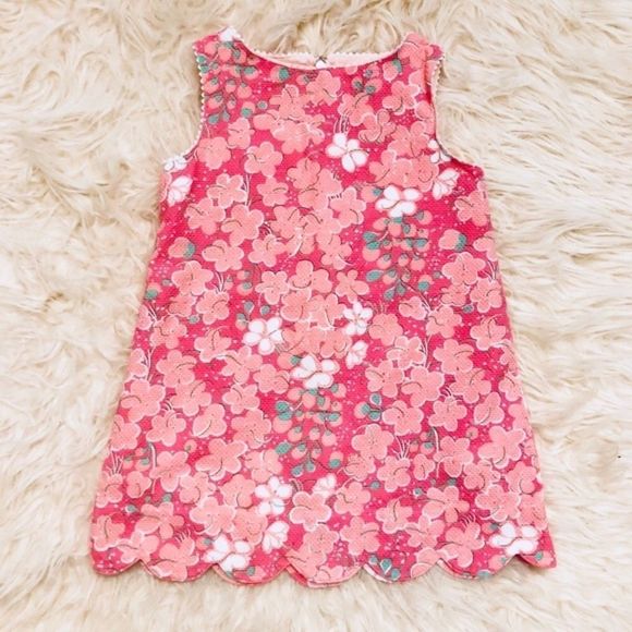 Floral Scalloped Hem Shift Dress 3T - Picture 1 of 8